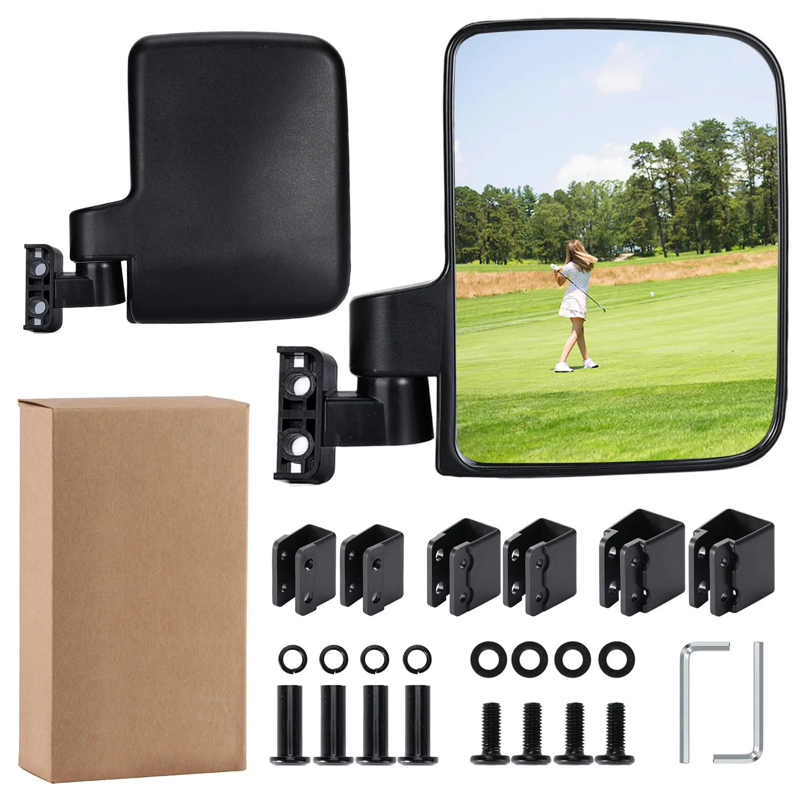 MoKo Side View Mirror Kit for Golf Carts — P840401482285