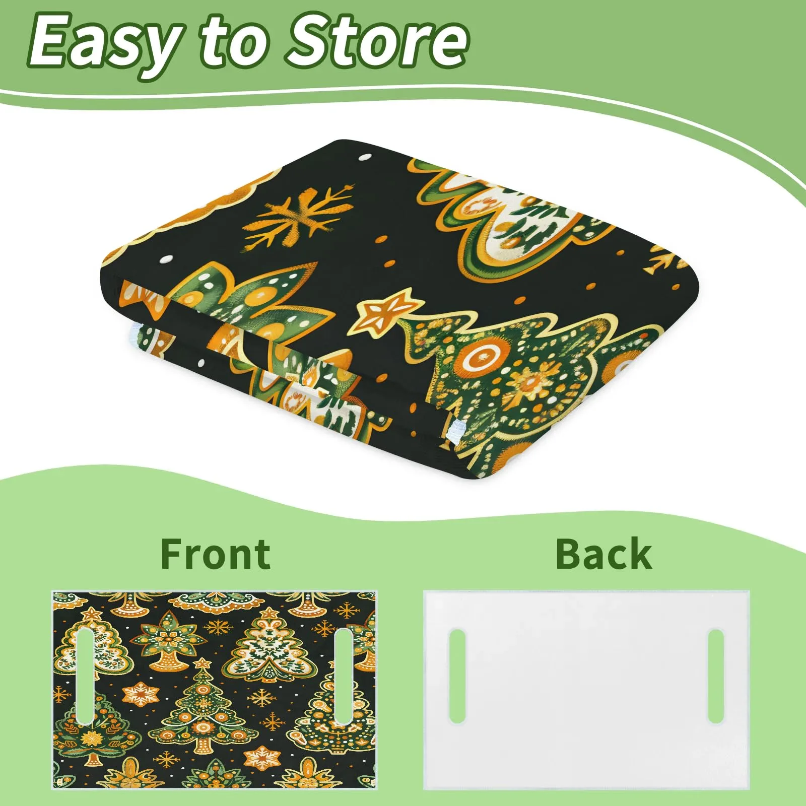 Tiveruda Christmas Golden Tree Golf Cart Seat Cover image 4