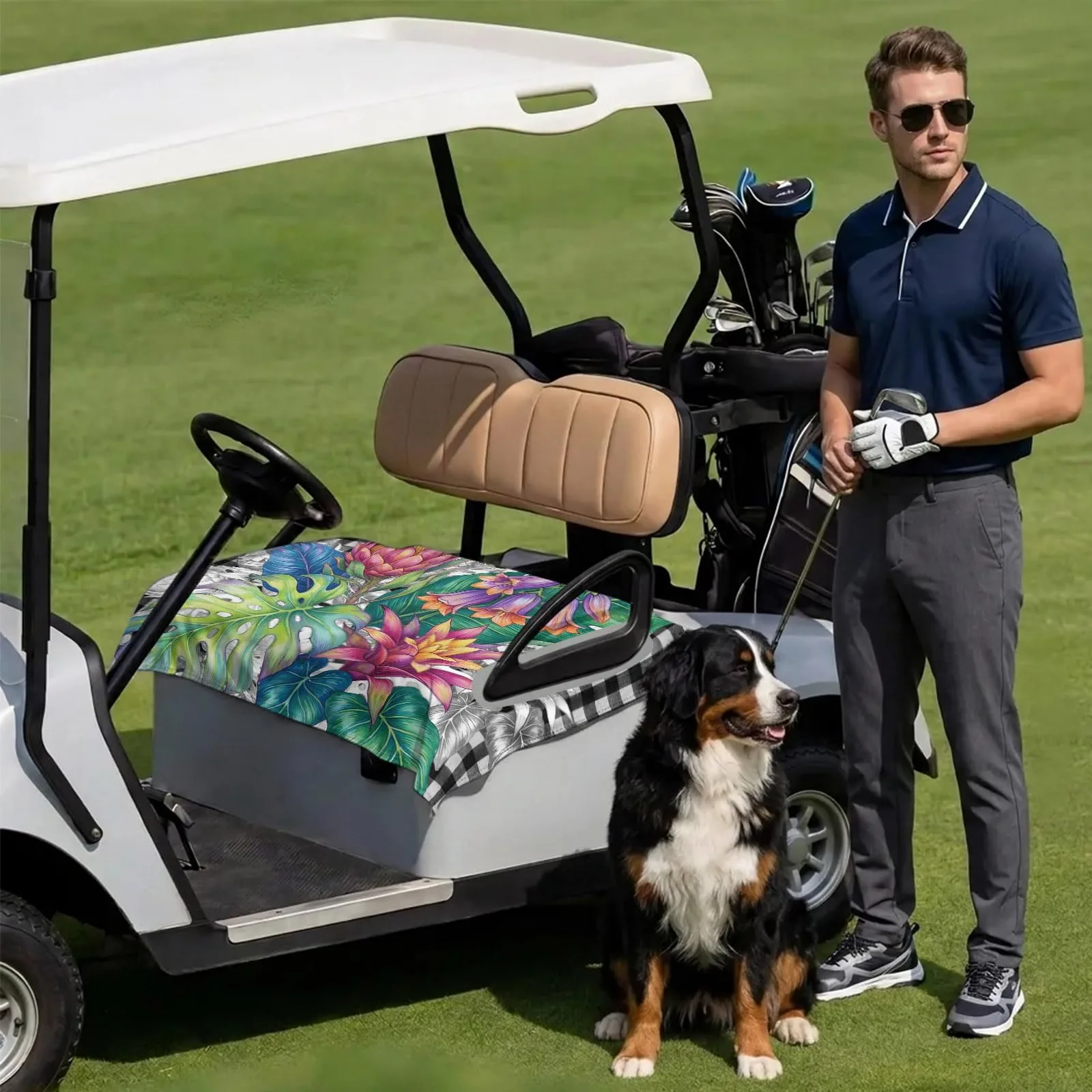 DecorLovee Golf Cart Seat Cover for E-Z-GO and Club Car image 3