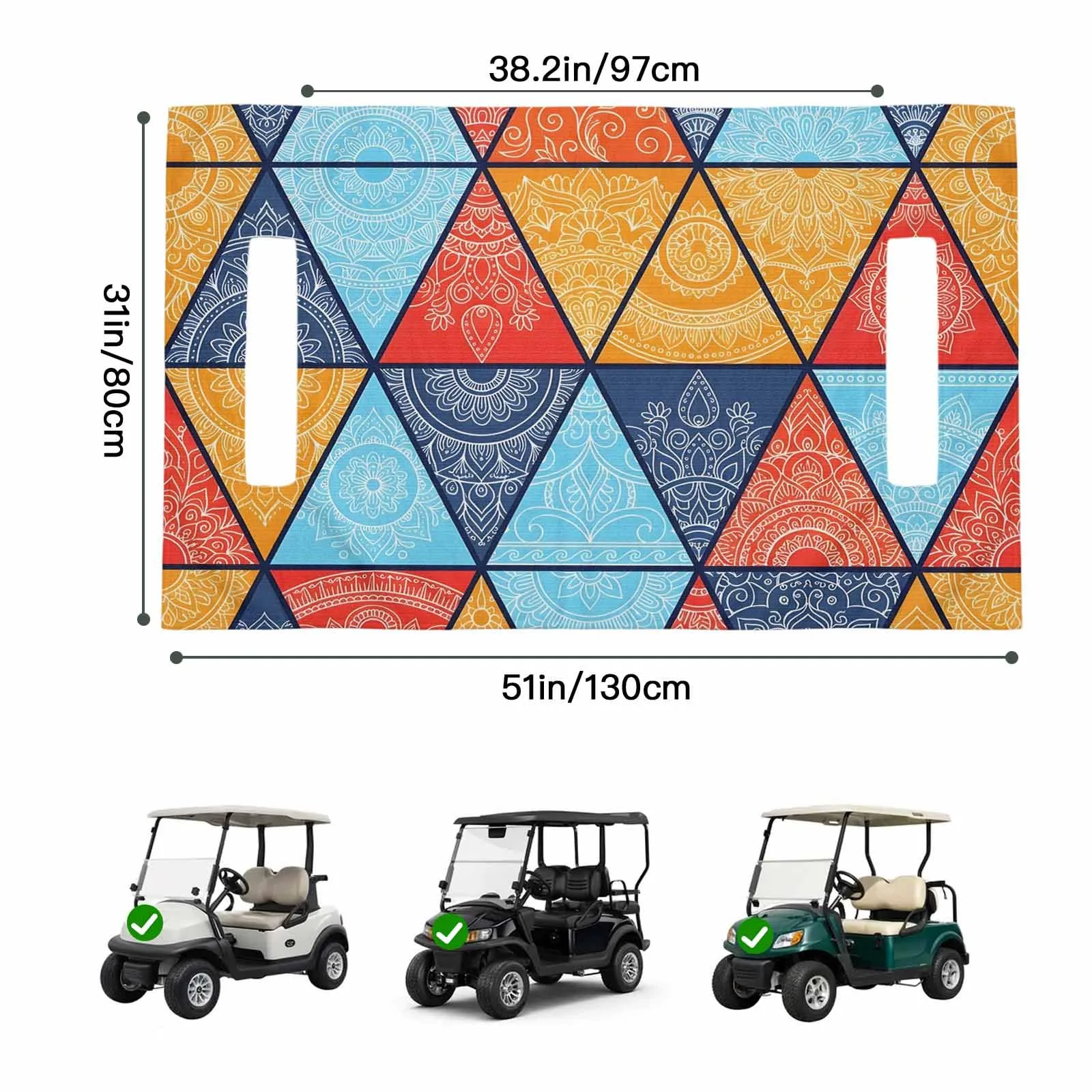 Trosturdspn Golf Cart Seat Towel Blanket, 51 x 31 in image 2
