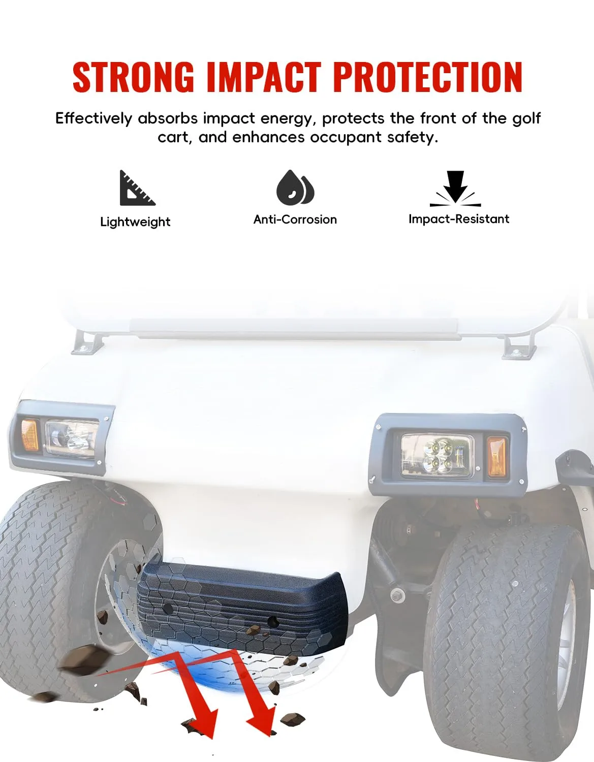 LUXEMOTO Front Bumper Guard for Club Car DS, 0141 image 3