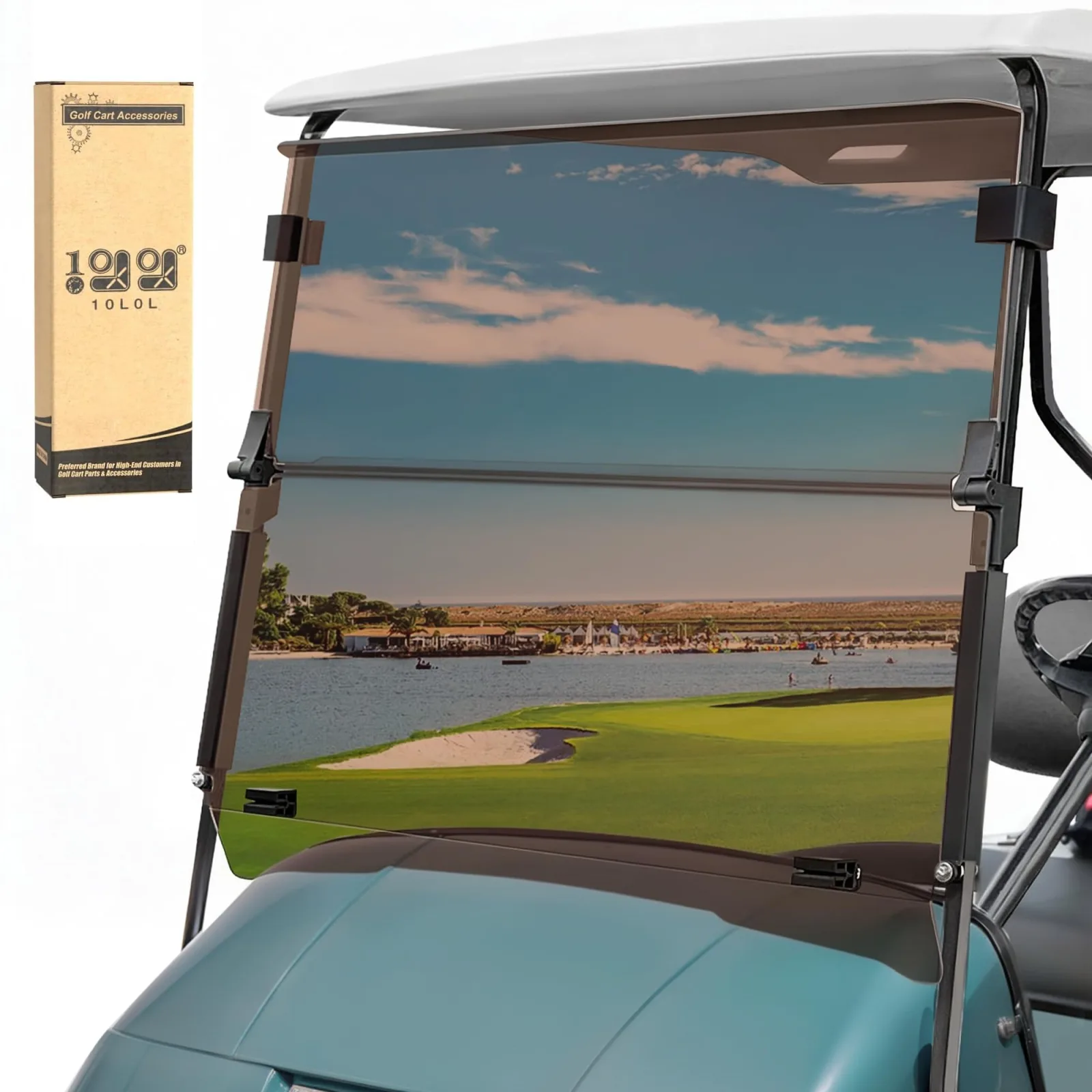 10L0L Folding Windshield for E-Z-GO TXT/Medalist 1995-2013