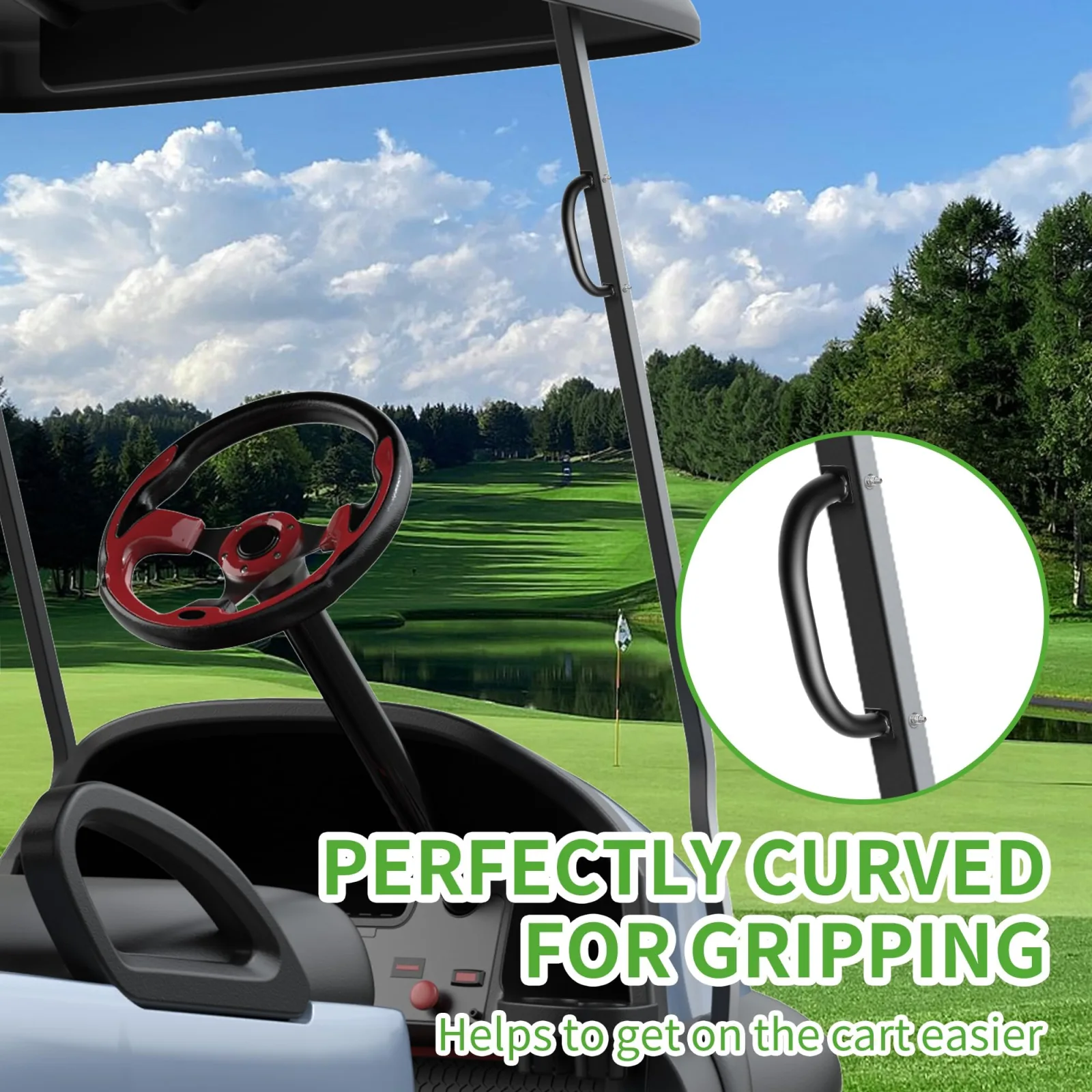 10L0L Golf Cart Grab Handles for Yamaha, Club Car, E-Z-GO image 3