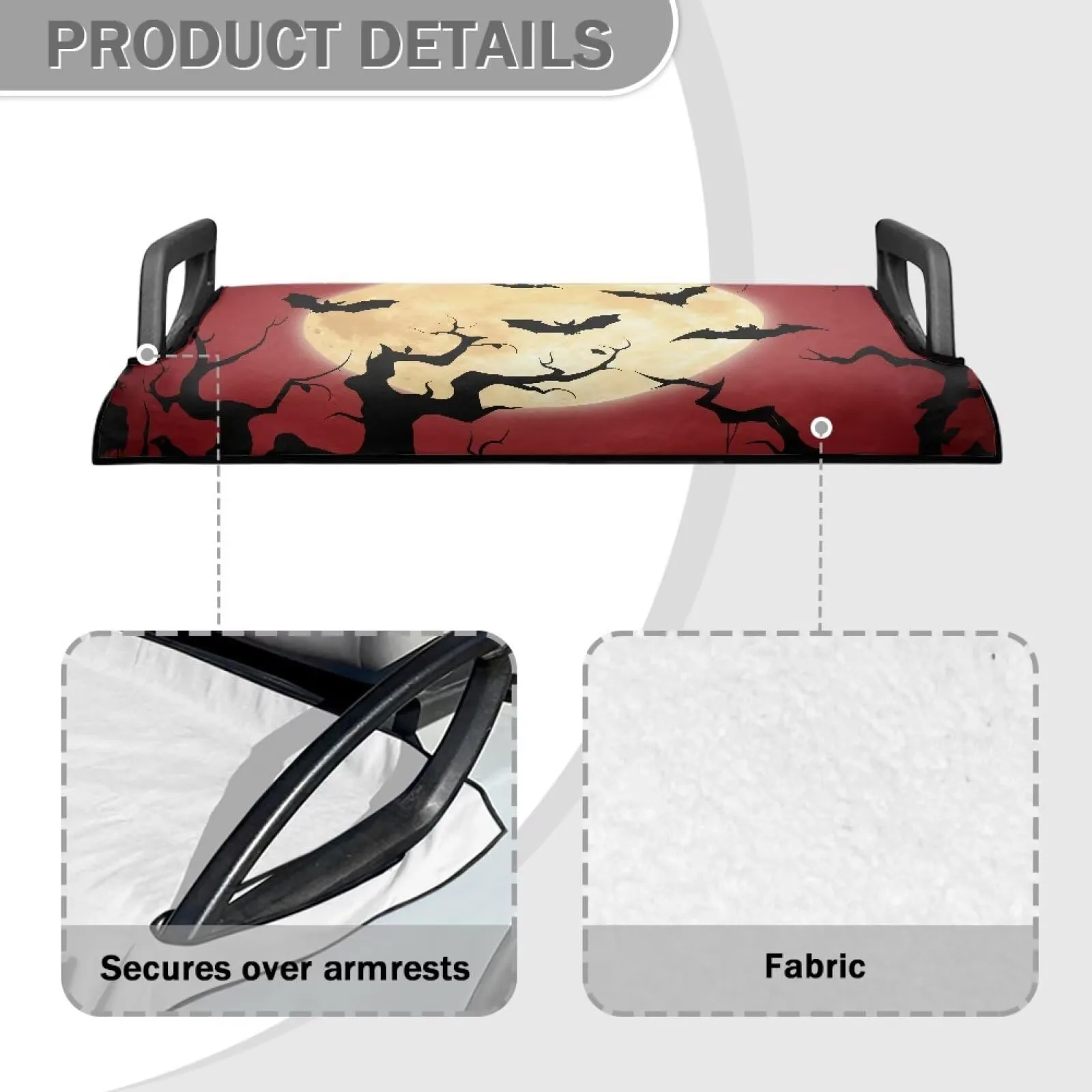 Brosoneto 50 x 31 in Golf Cart Seat Cover for 2-Person Seats - Golf Cart Seat Cover-1-133 image 4