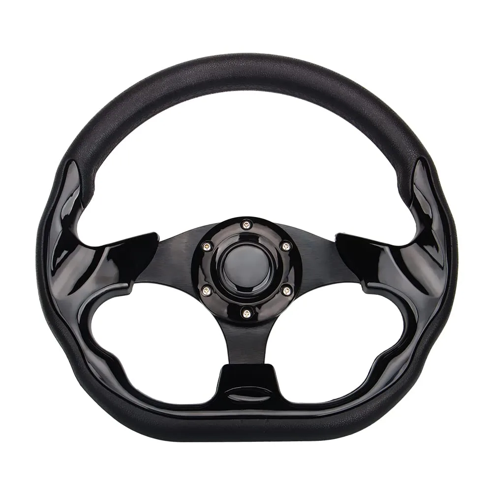 Spaorcco 12.5-Inch D-Shaped Golf Cart Steering Wheel 5128-01
