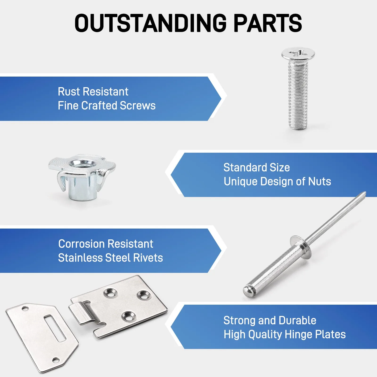 JERBOR Seat Hinge Kit for E-Z-GO TXT Medalist 22113121 image 3