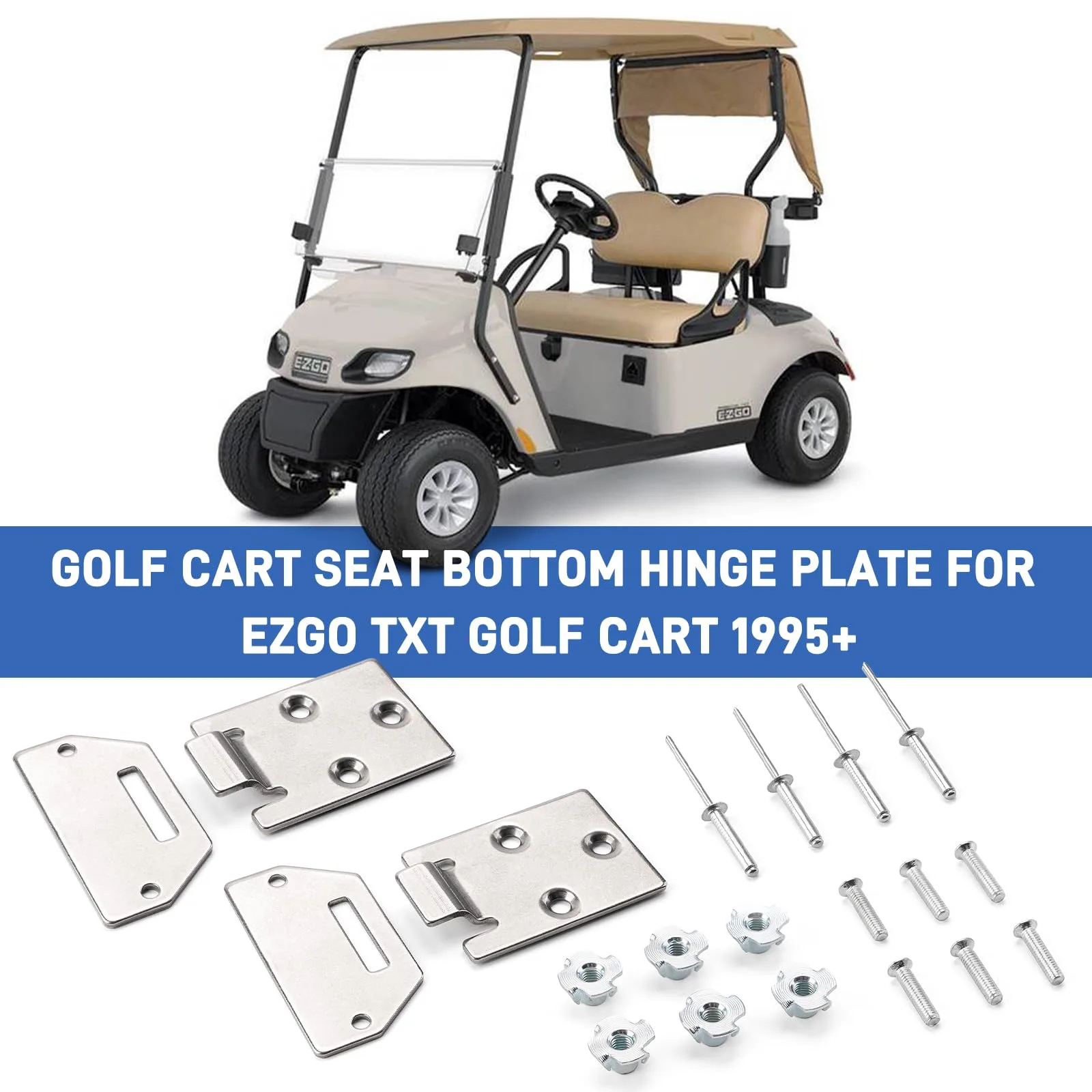 JERBOR Seat Hinge Kit for E-Z-GO TXT Medalist 22113121 image 4