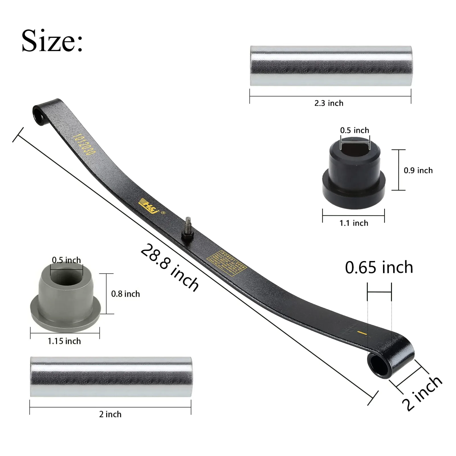 10L0L Front Leaf Spring Kit for Club Car DS & Precedent image 4