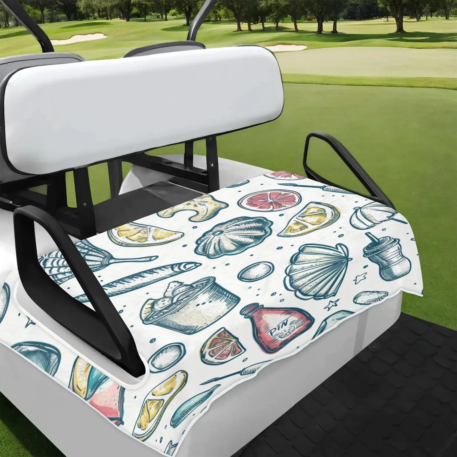 Tiveruda Golf Cart Seat Cover for Double Seats 51 x 31 in
