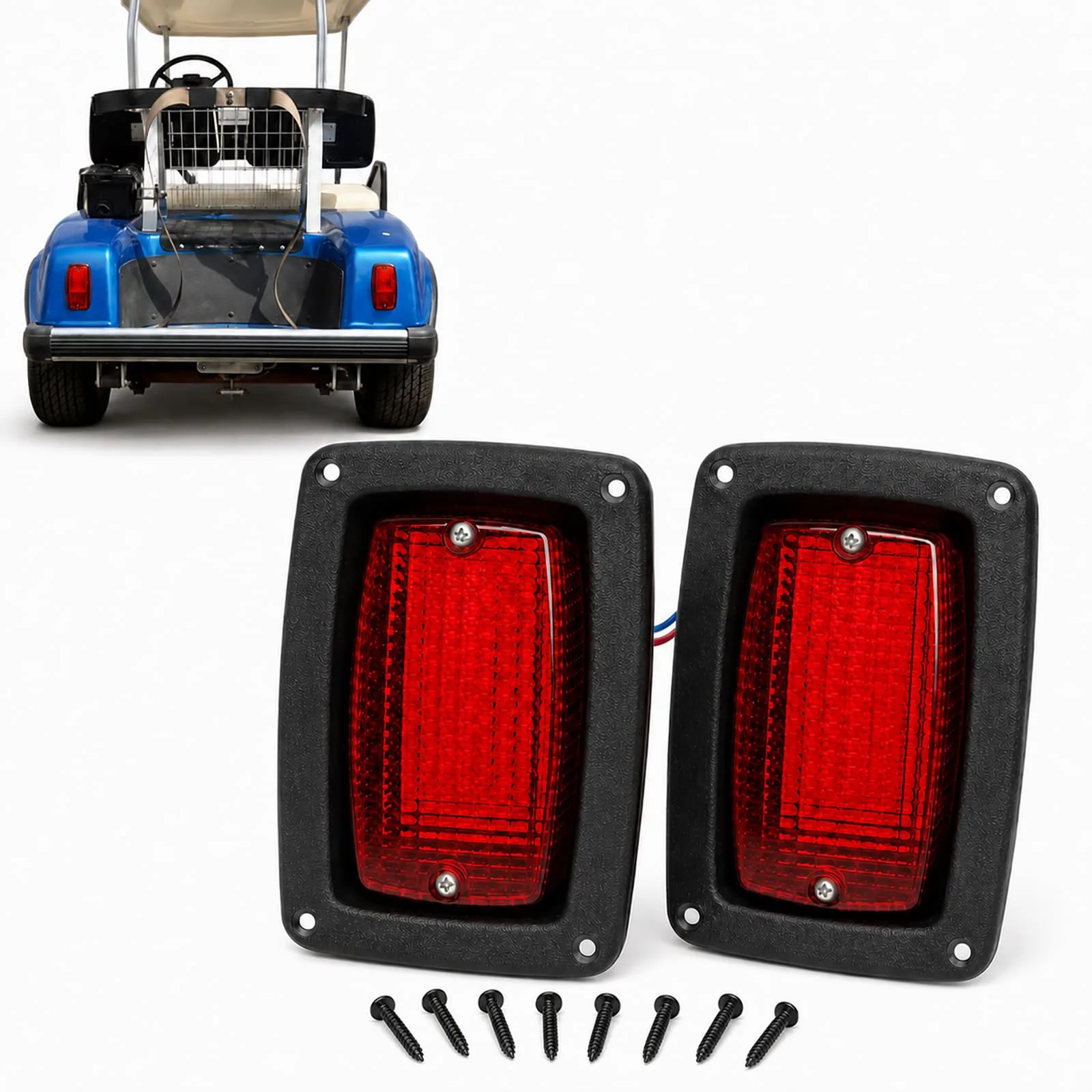 XINSTCO LED Tail Light Kit for Club Car DS and Yamaha