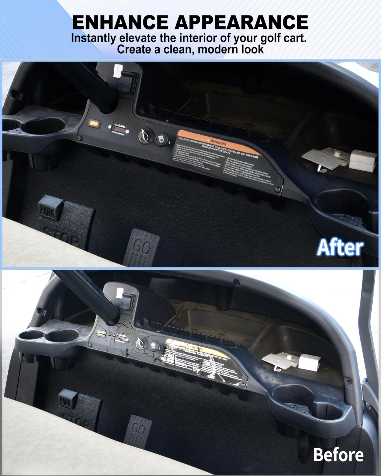 LDETXY Dash Cover for Club Car Tempo 2017+ Electric Golf Cart image 3
