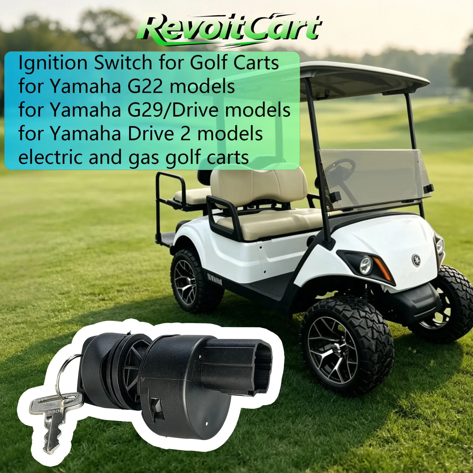RevoitCart Ignition Key Switch for Yamaha G22, G29 & Drive 2 image 3