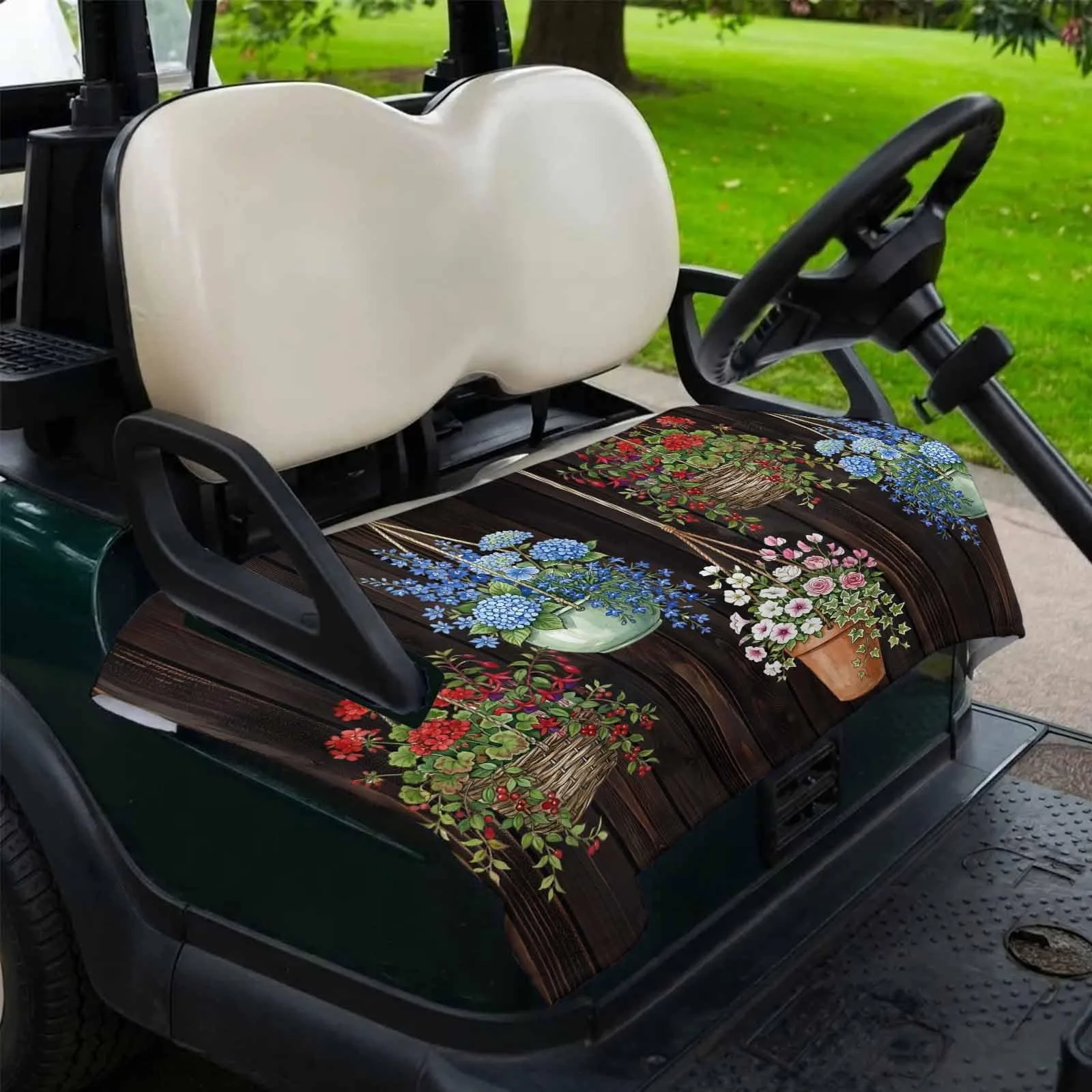 DecorLovee Golf Cart Seat Cover Towel, Brown, 51 x 31 in image 2