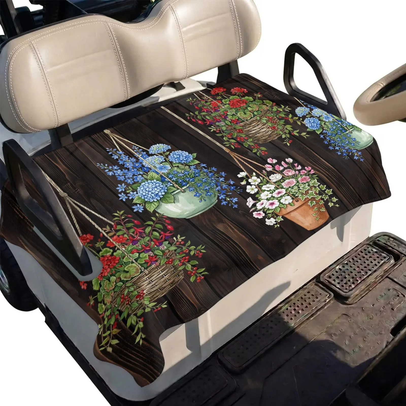 DecorLovee Golf Cart Seat Cover Towel, Brown, 51 x 31 in