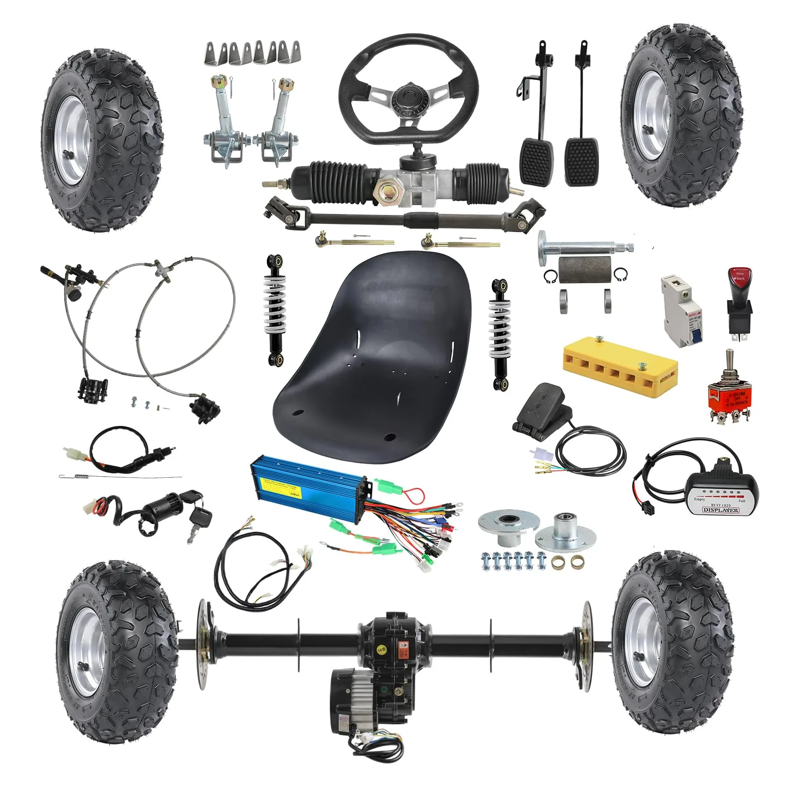 91.SCS 48V 1000W Electric Vehicle Conversion Kit JS930D-3LD
