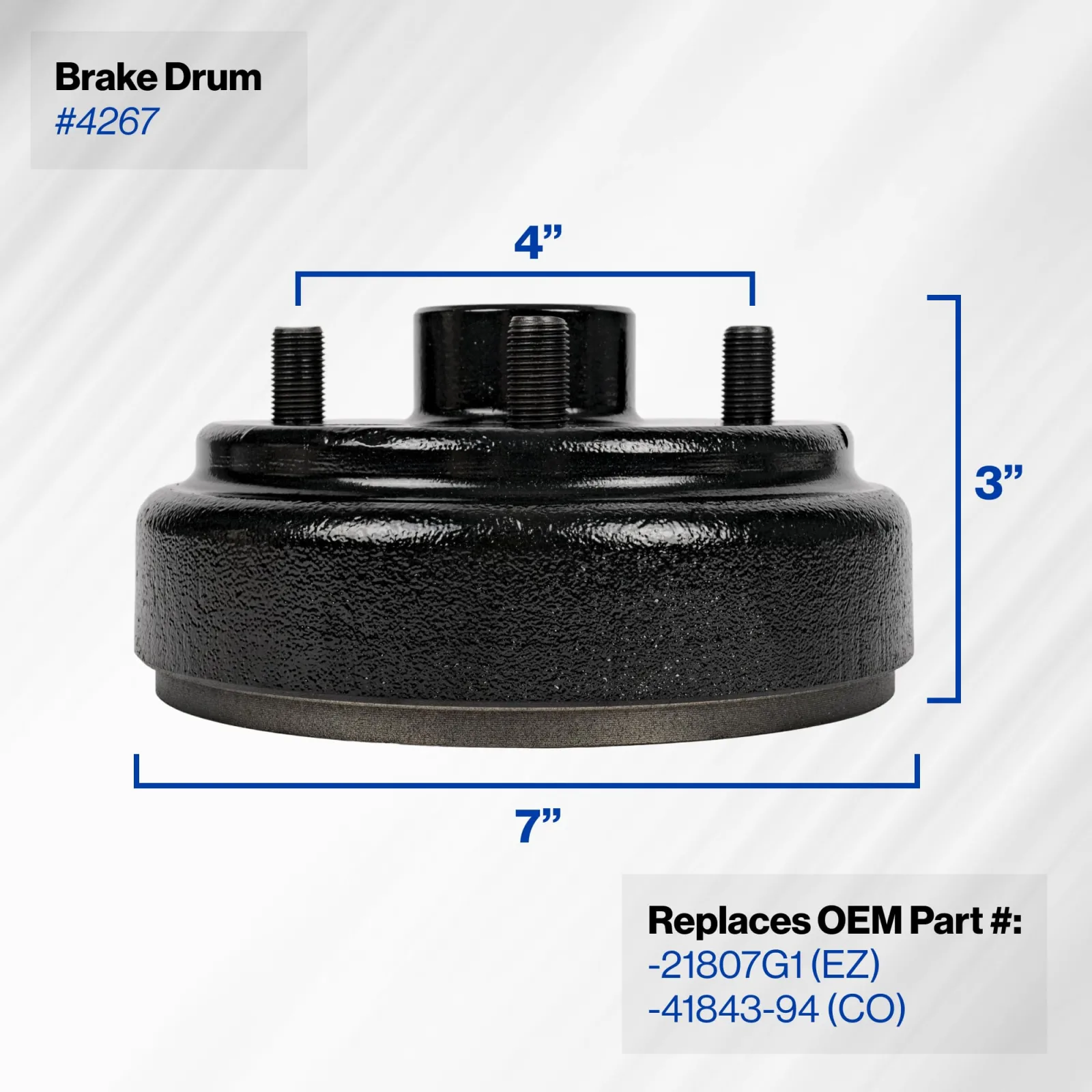 Performance Plus Carts 4267 Brake Drum Hub Assembly image 3