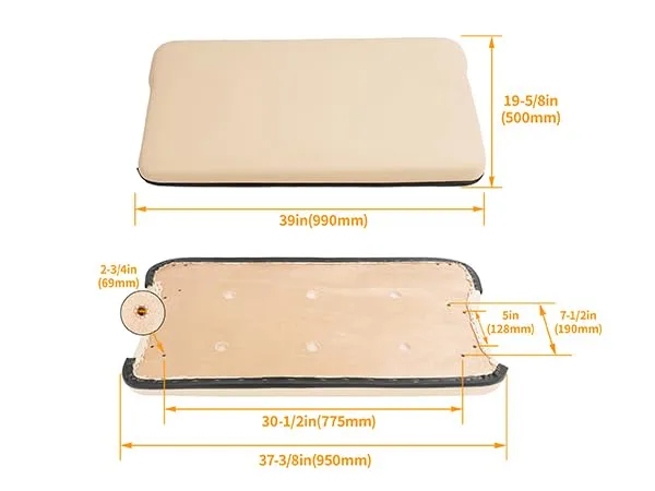 WUTIST GO-5270 Seat Bottom for Club Car Precedent image 2