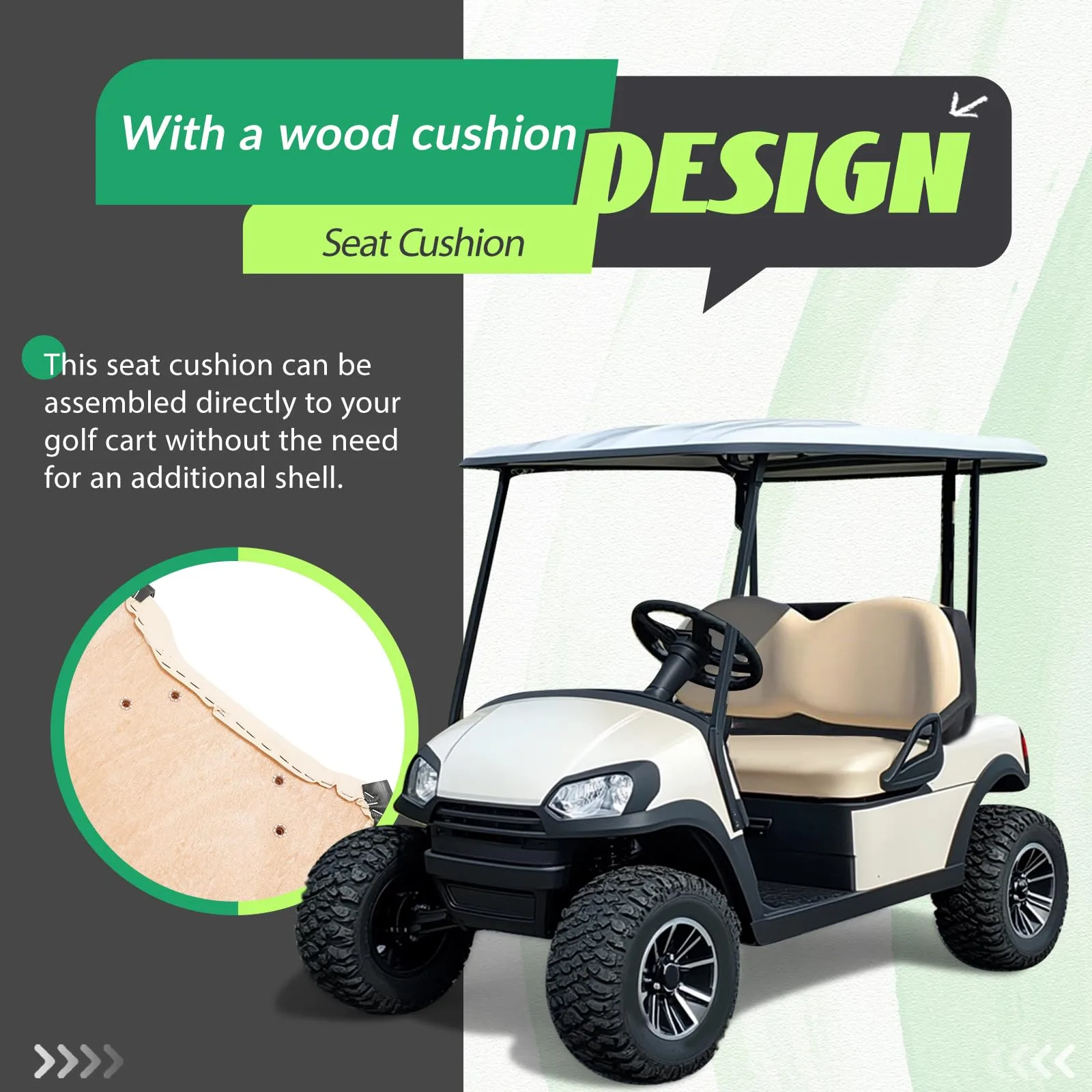 WUTIST GO-5270 Seat Bottom for Club Car Precedent image 4