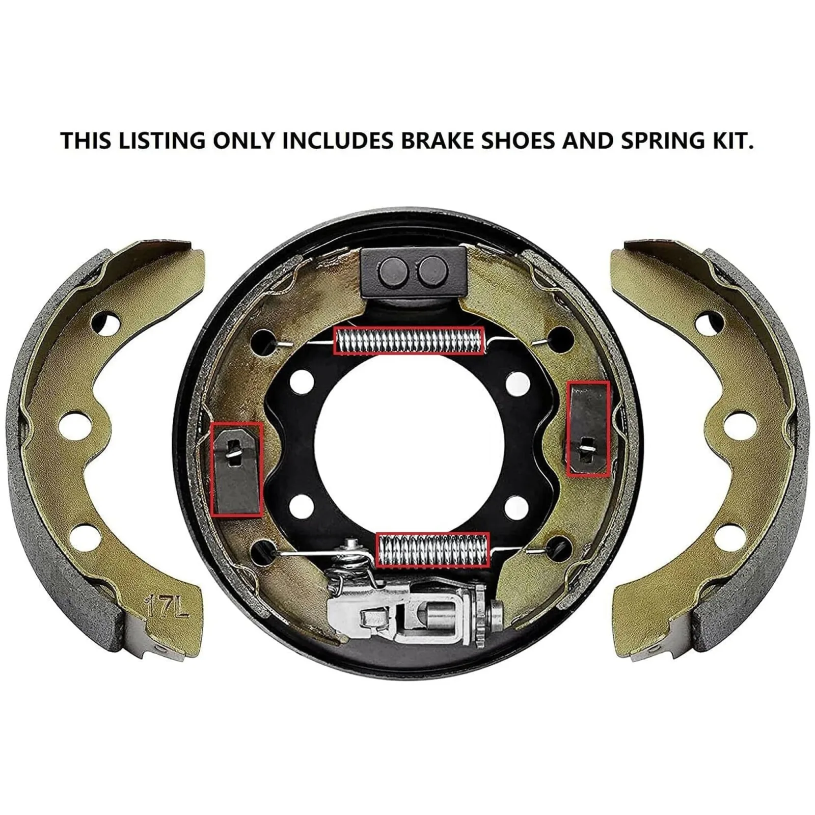 Huskey Parts Club Car Brake Repair Kit — Drums, Shoes & Springs (174820196874) image 4