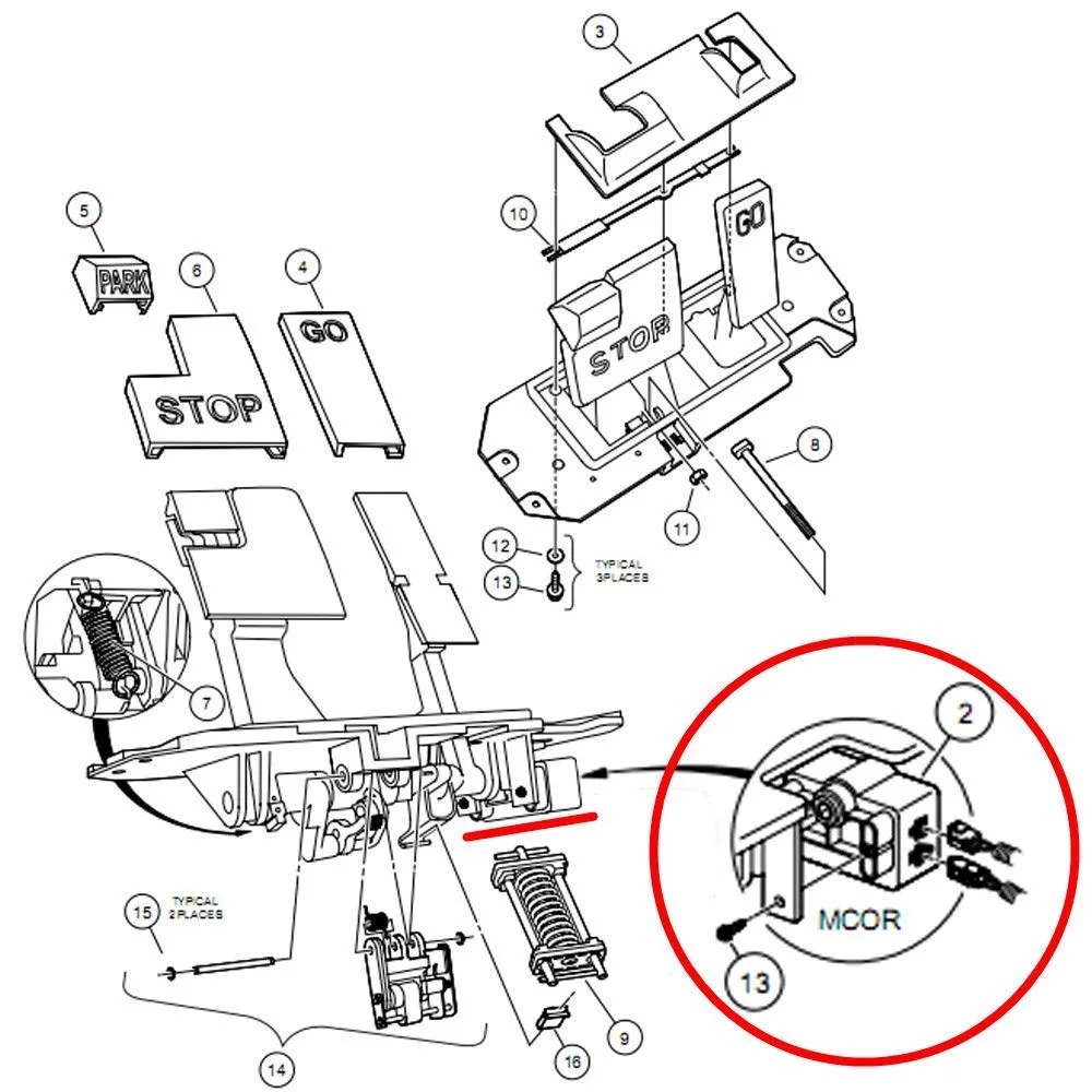 10L0L MCOR Potentiometer for Club Car DS & Carryall image 3