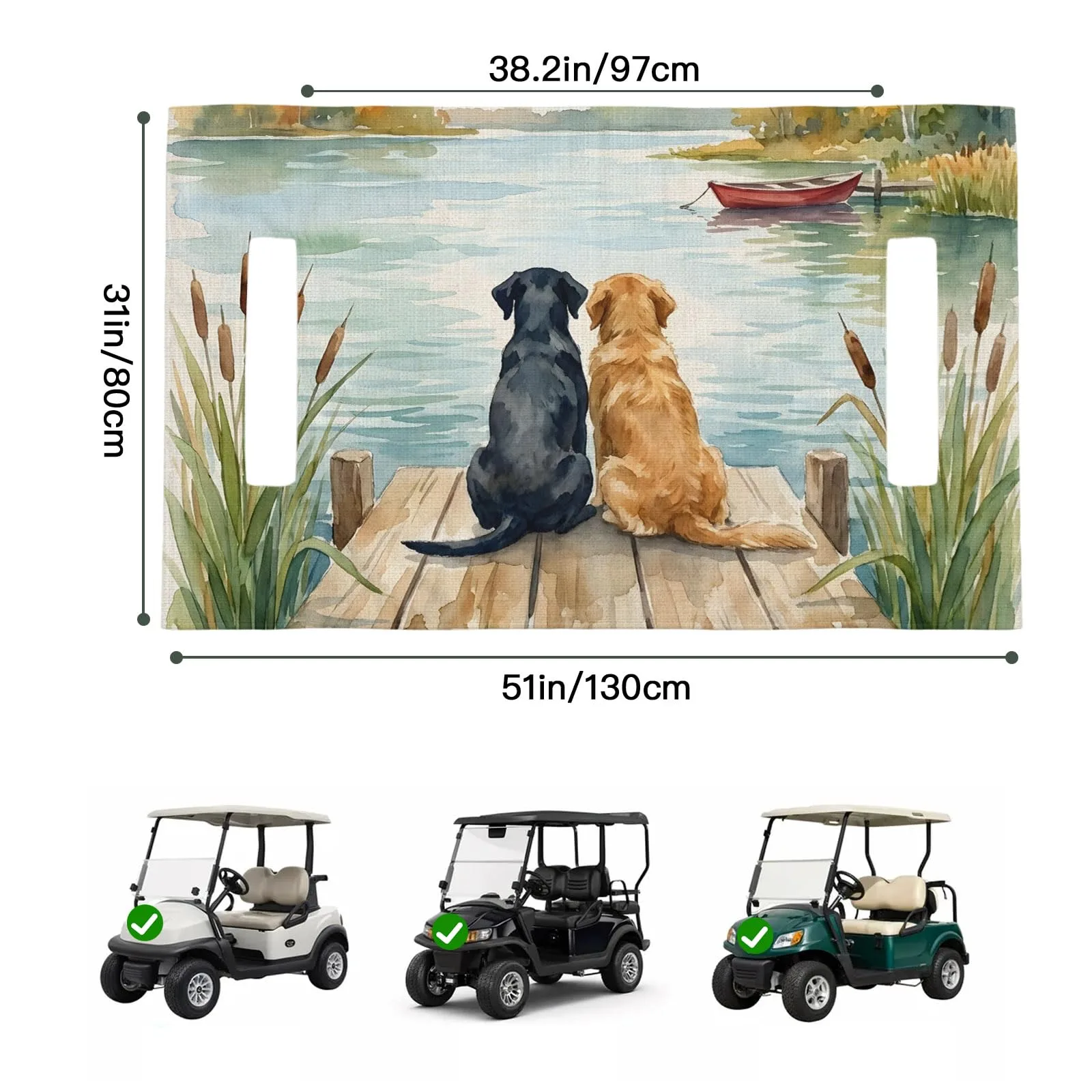 Trosturdspn Golf Cart Seat Towel Blanket 51 x 31 in image 2