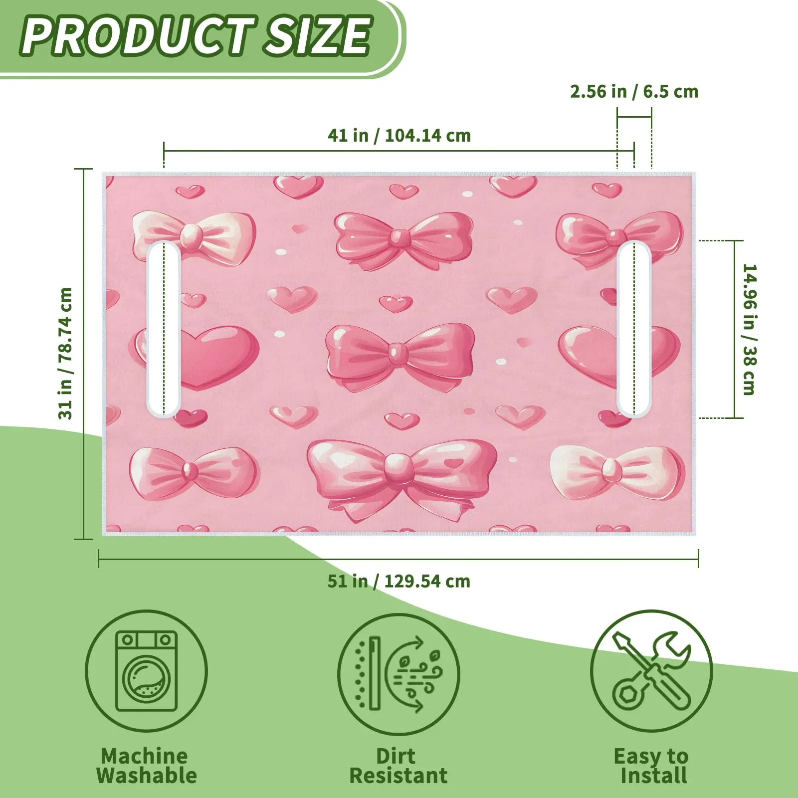 Tiveruda Pink Bow Tie Golf Cart Seat Cover image 2