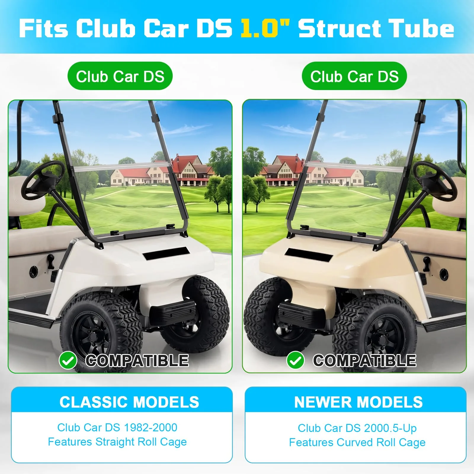 iLSKW Golf Cart Windshield Clip Kit for Club Car DS and Yamaha image 2
