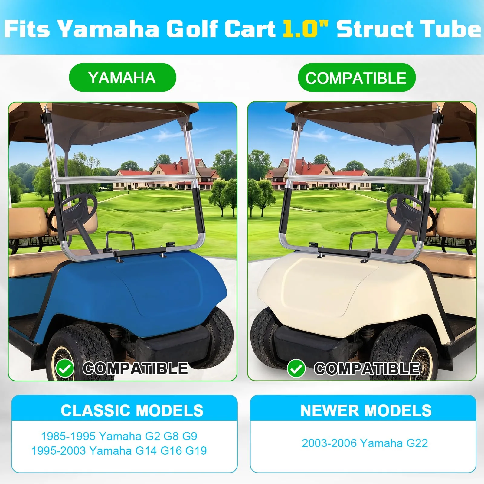 iLSKW Golf Cart Windshield Clip Kit for Club Car DS and Yamaha image 3