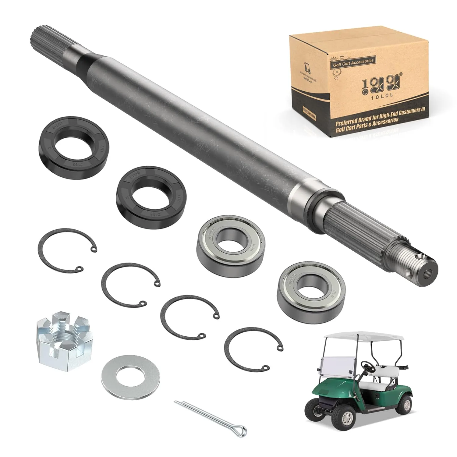 10L0L Passenger-Side Rear Axle Shaft Kit for E-Z-GO TXT