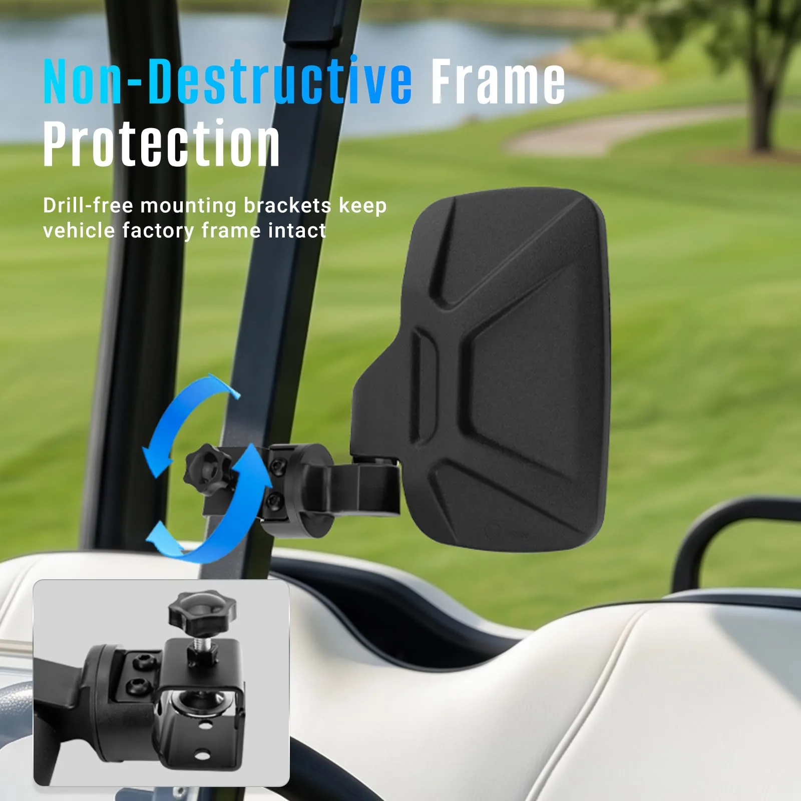 SSMFBF Golf Cart Side Mirrors for Club Car, E-Z-GO & Yamaha image 4