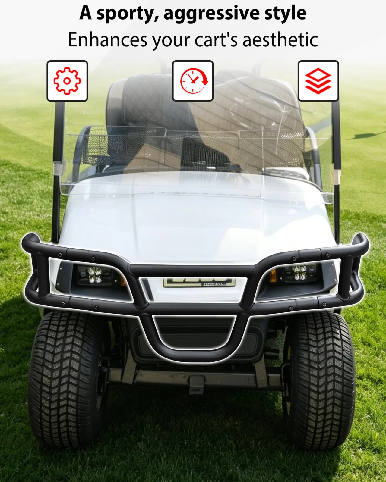SAUTVS Front Bumper for E-Z-GO TXT Golf Cart image 2
