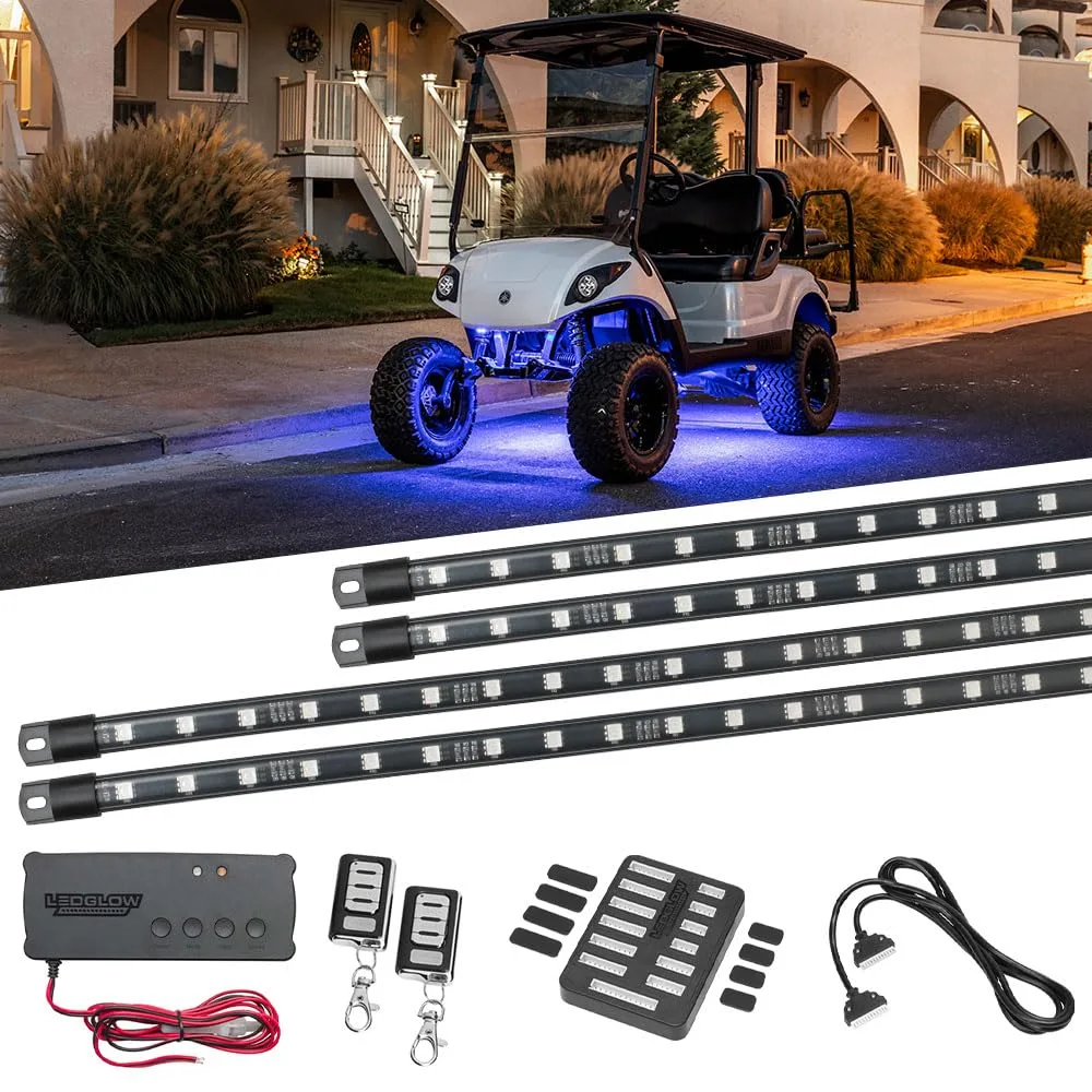 LEDGlow LU-EGC-M40 4-Piece Golf Cart Underglow Kit