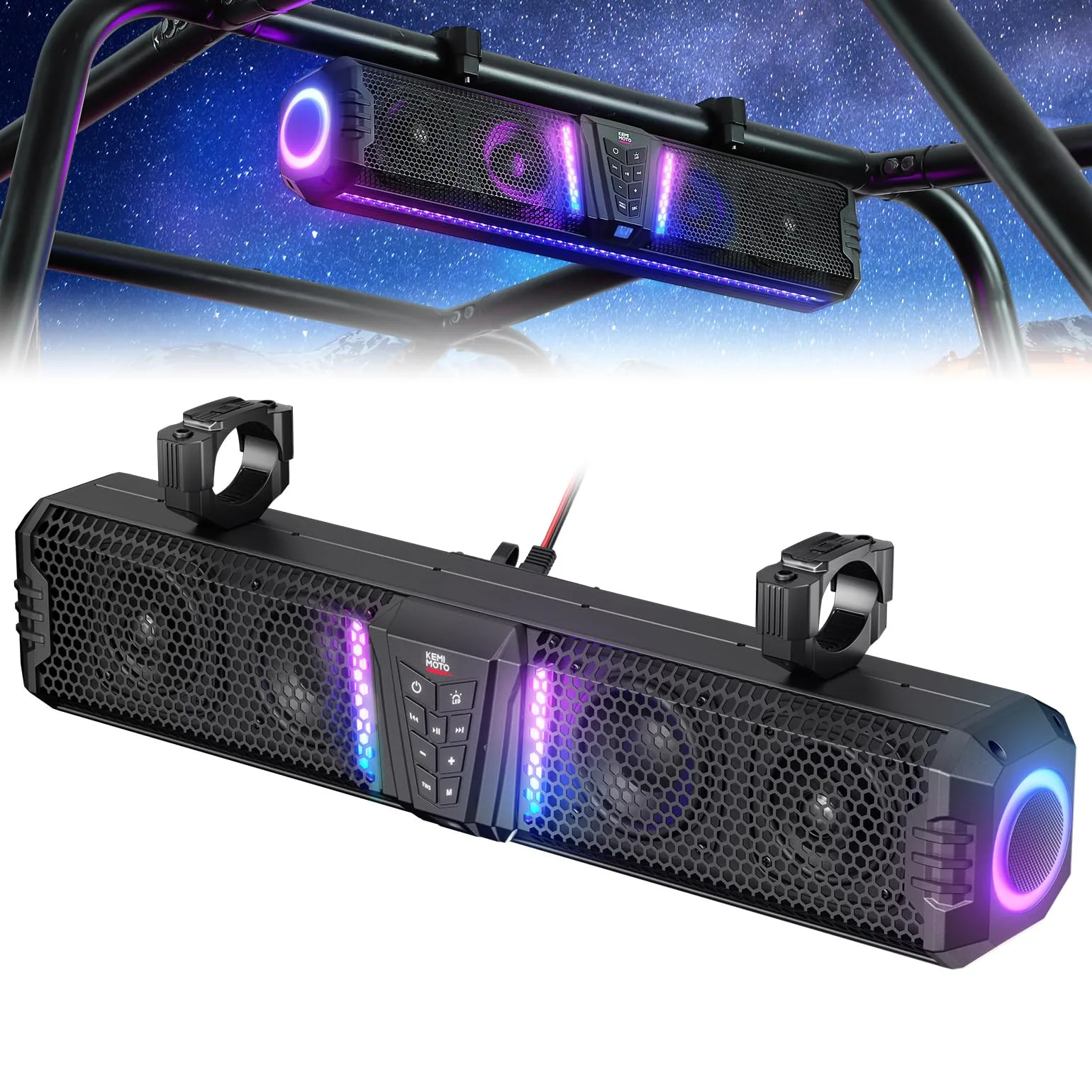 KEMIMOTO Midnight 60 26-Inch Golf Cart Soundbar