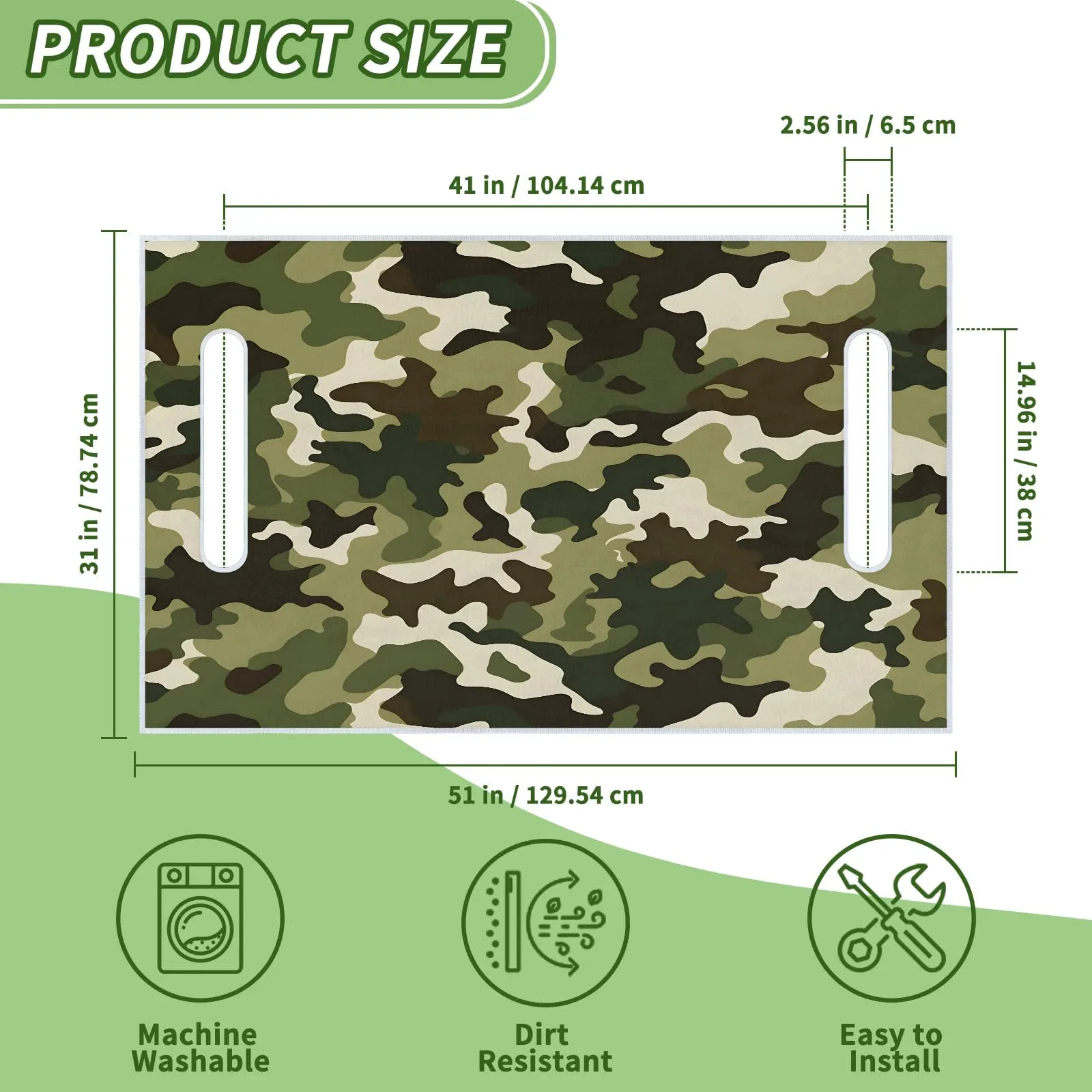 Tiveruda Golf Cart Seat Cover for Double Seats, 51 x 31 in image 2