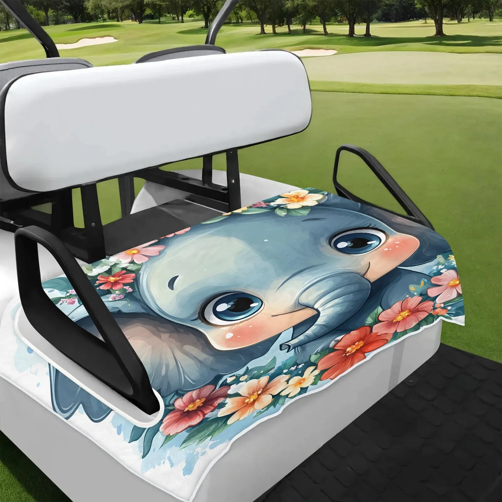 Tiveruda Golf Cart Seat Cover for Double Seats, 51 x 31 in