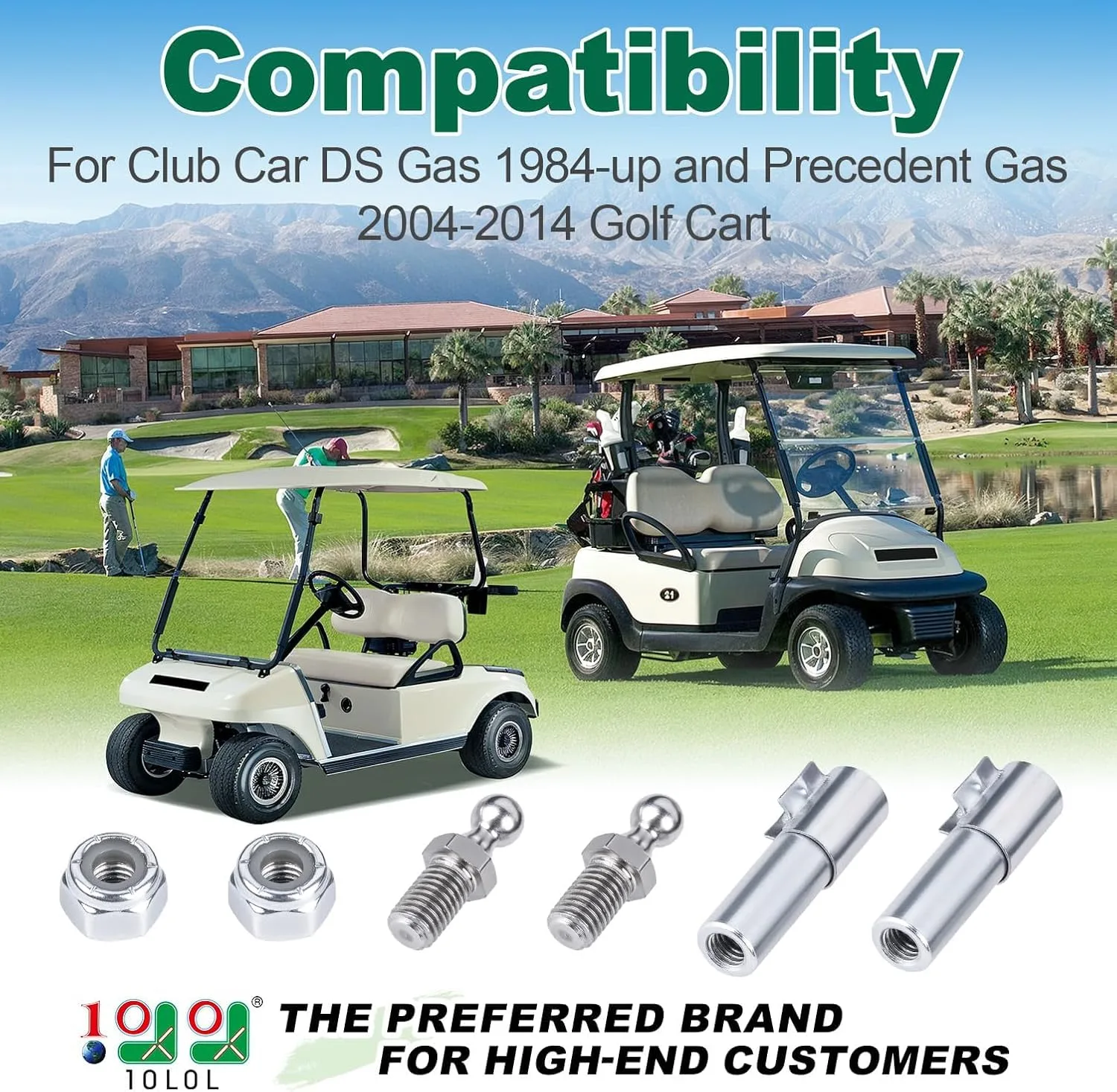 10L0L Cable End and Ball Stud Kit for Club Car Gas Carts image 2