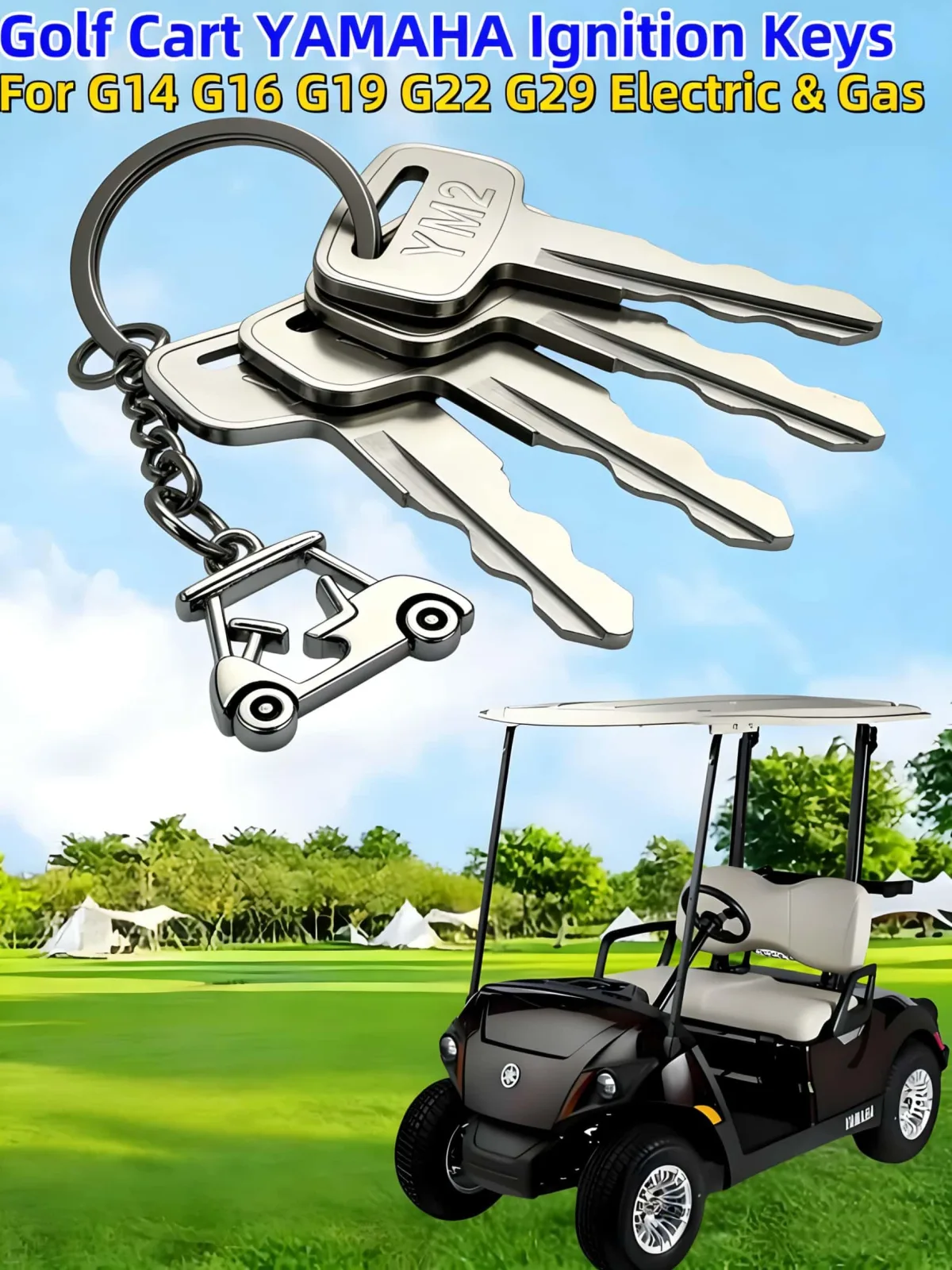 WUKO HUNT Yamaha Golf Cart Ignition Keys JU2-H2511-00 image 2
