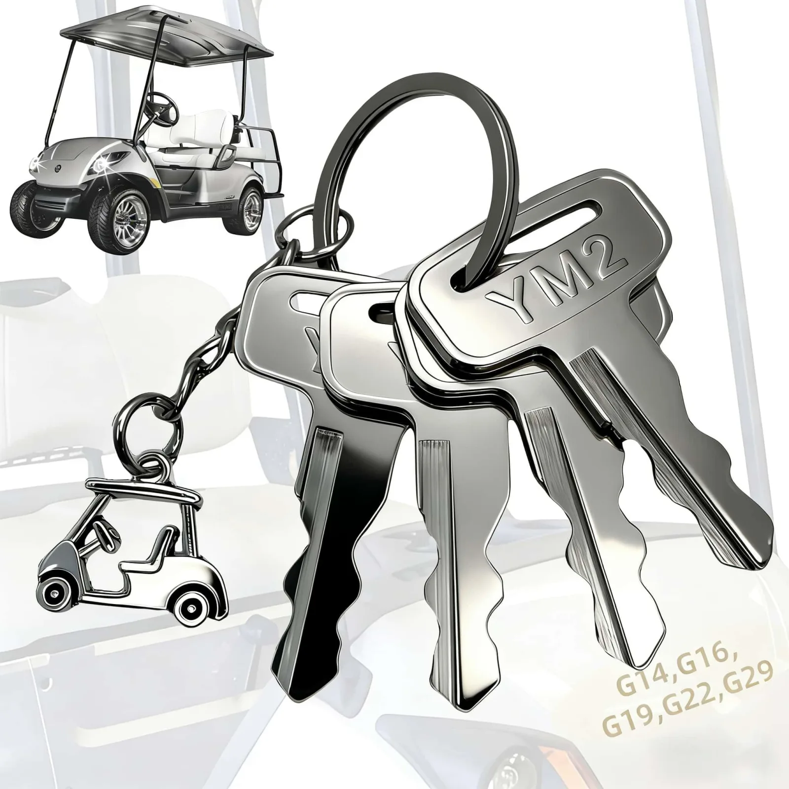 WUKO HUNT Yamaha Golf Cart Ignition Keys JU2-H2511-00
