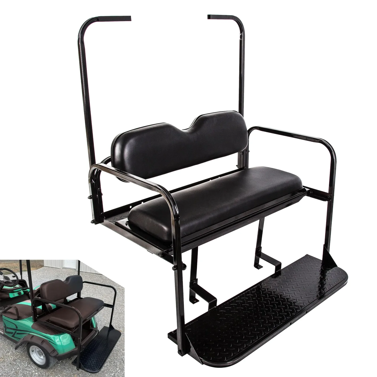 HECASA Rear Seat Kit w/ Roof Support for 1995+ E-Z-GO TXT/Freedom/T48/Valor - NN2433