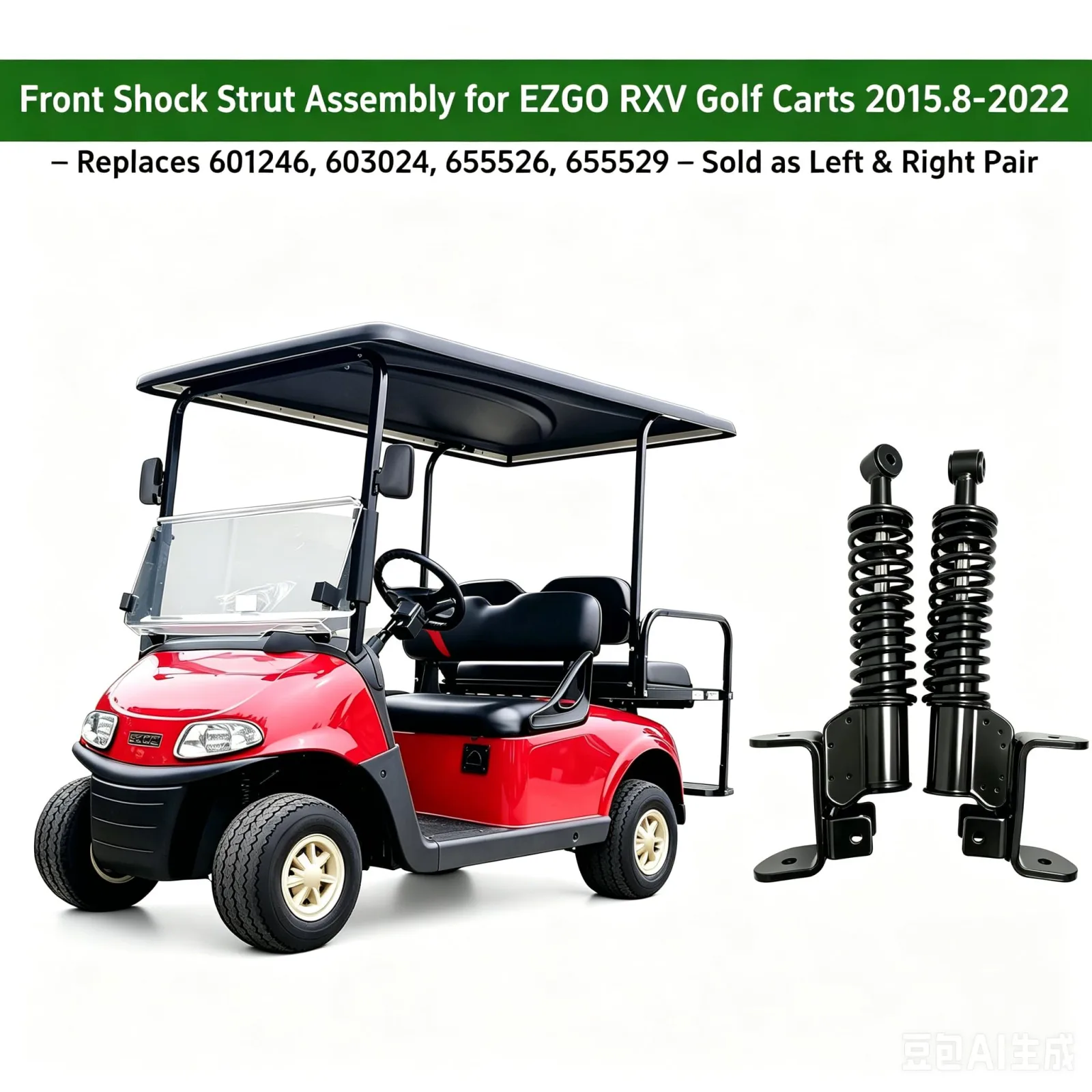 Dr.Acces Front Shock Strut Pair for E-Z-GO RXV image 3