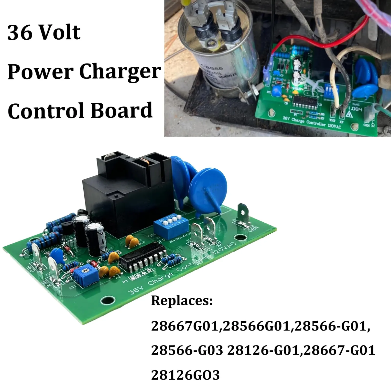 Gihdfer 36V E-Z-GO Powerwise Charger Control Board image 3