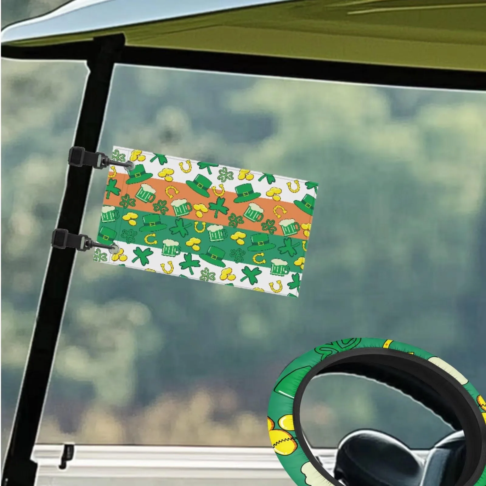 INSTANTARTS St. Patrick's Day Golf Cart Seat Cover Set image 3