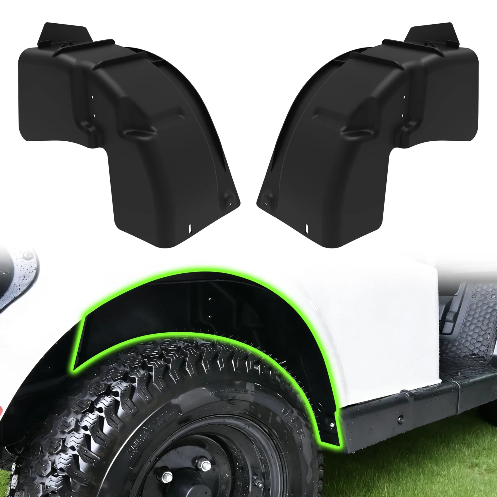 KEWISAUTO Rear Wheel Well Liners for E-Z-GO RXV