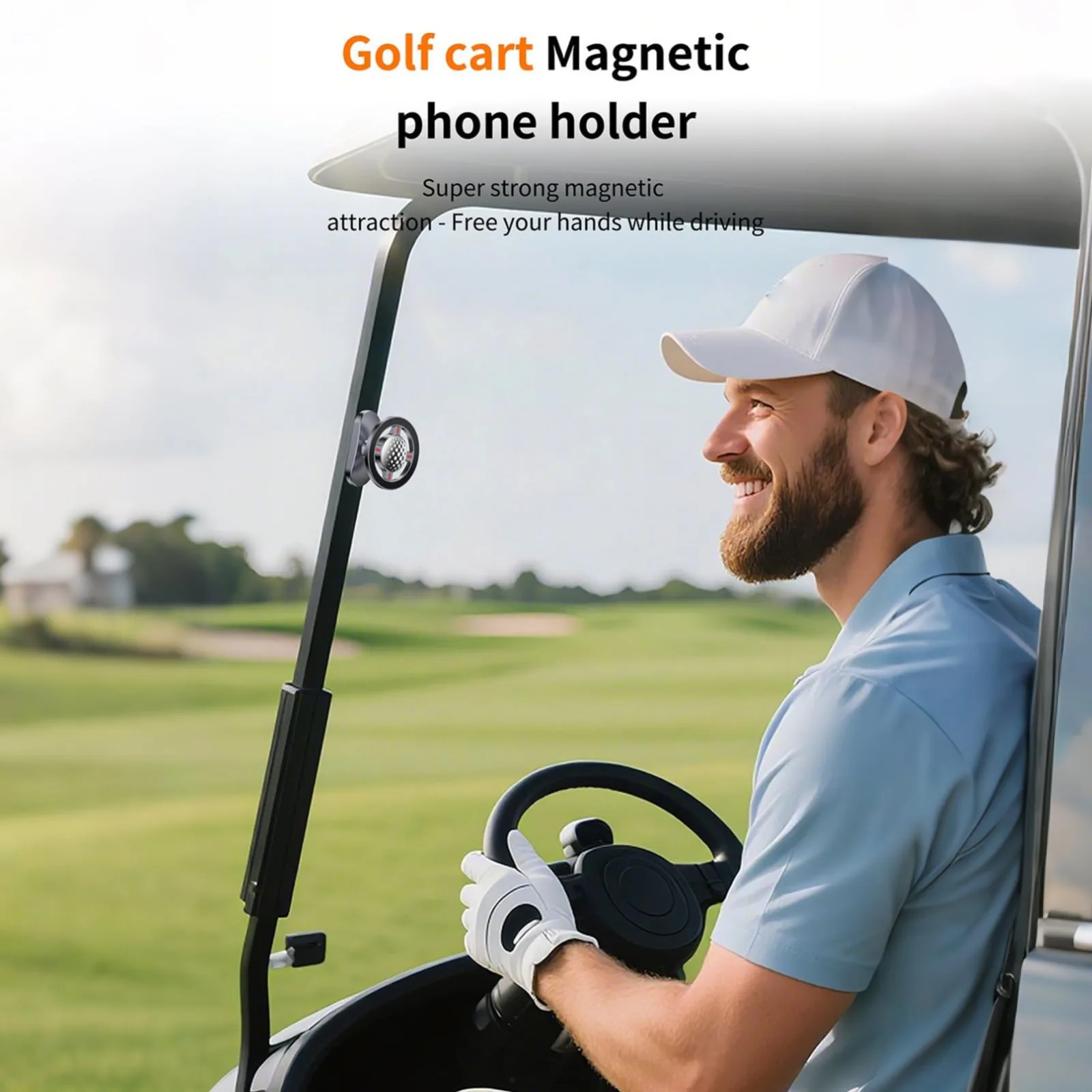 Generic Magnetic Phone Holder for Golf Carts image 3