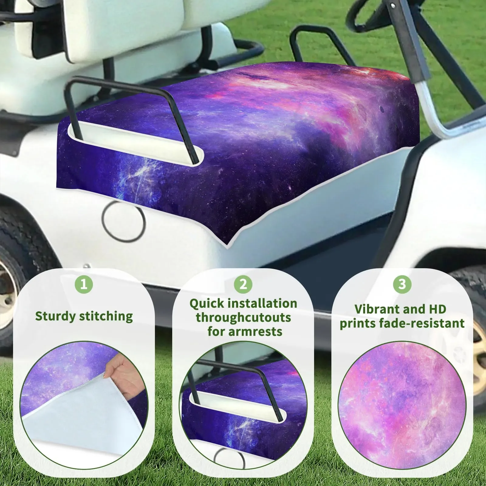 Tiveruda Golf Cart Seat Cover for Double Seats, 51 x 31 in image 3