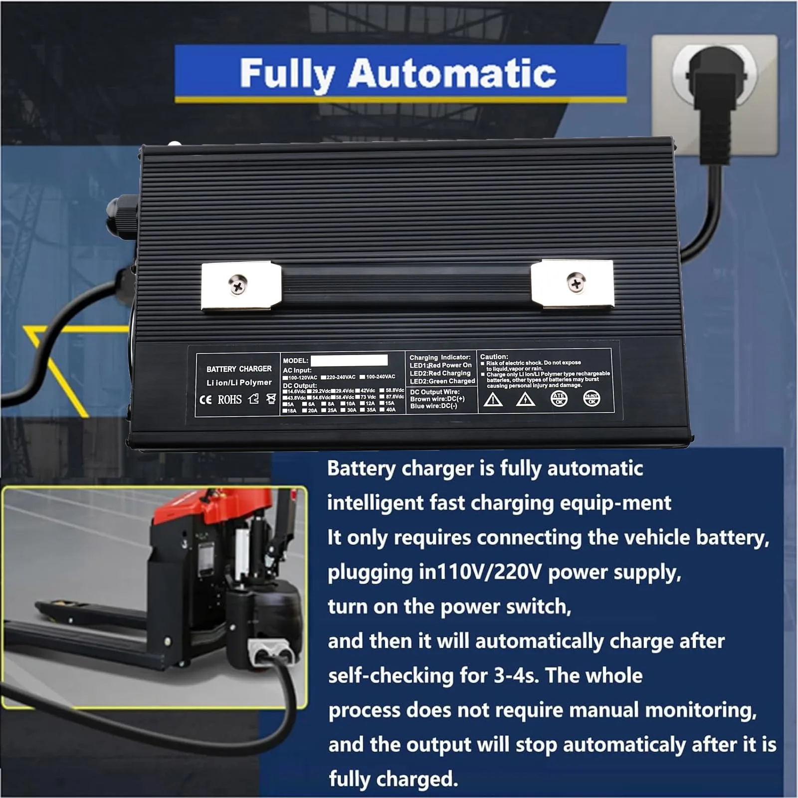 Generic 24V 40A Golf Cart Battery Charger image 4