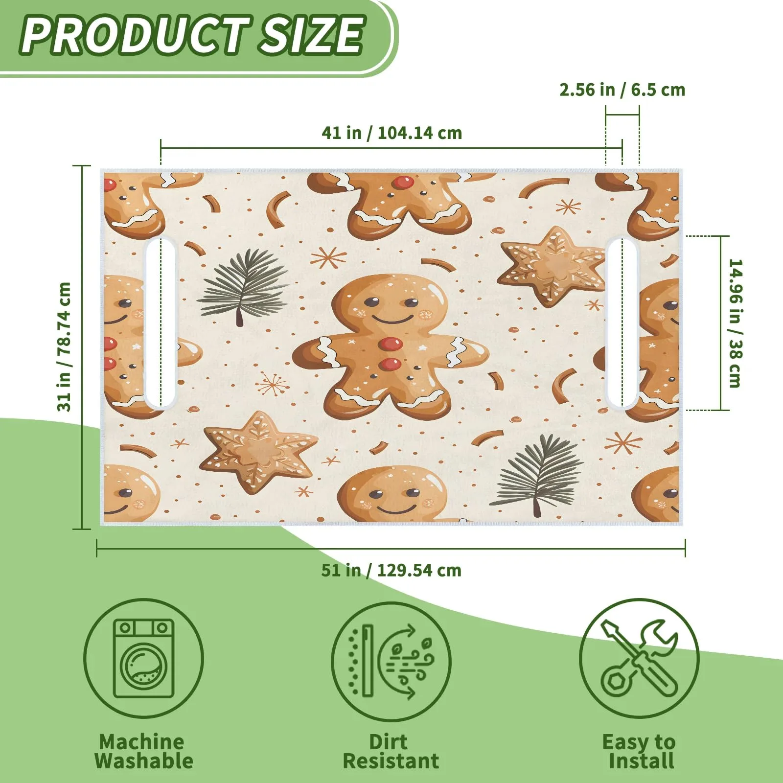 Tiveruda Gingerbread Pine Golf Cart Seat Cover image 2
