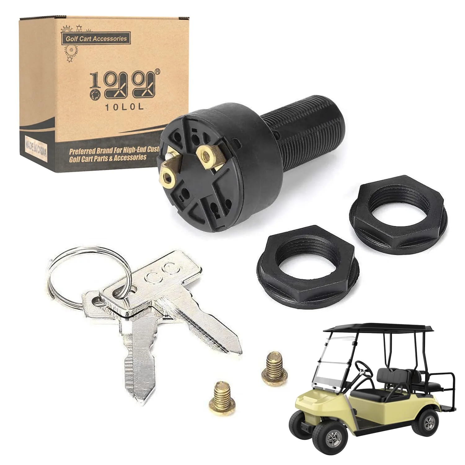 10L0L Ignition Key Switch for Club Car DS 1996-Up