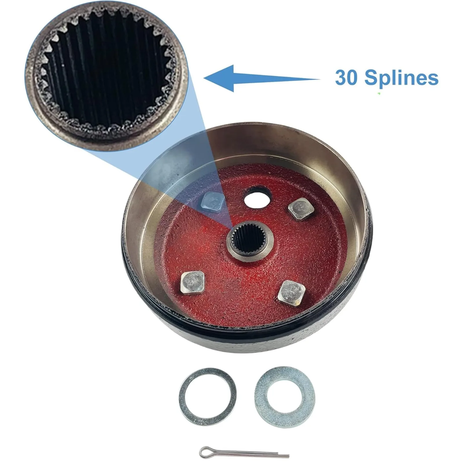 Huskey E-Z-GO RXV Gas Brake Drum Hub Set 273666729600 image 3