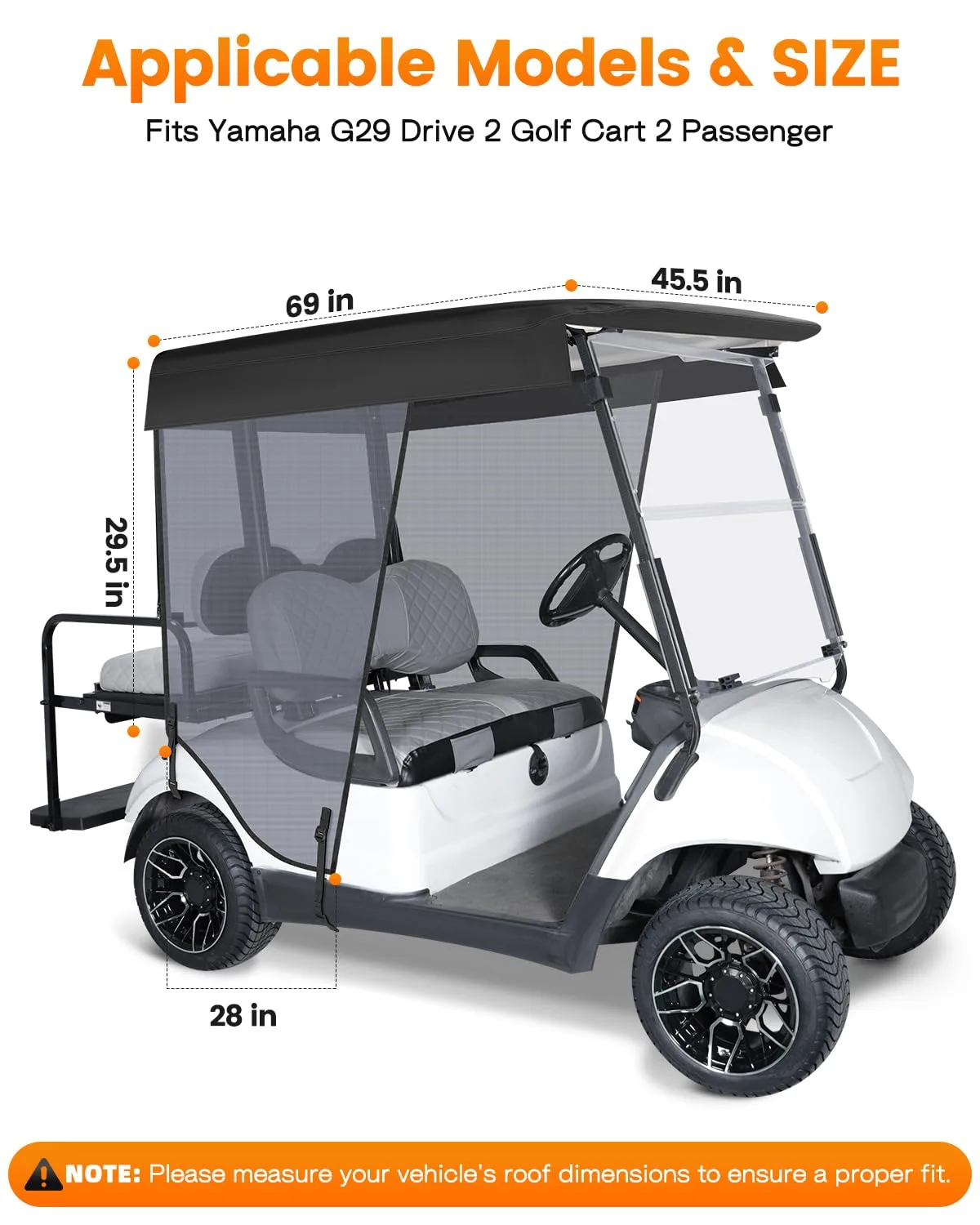 SANXIACAR Sun Shade Cover for Yamaha G29 Drive 2 image 2